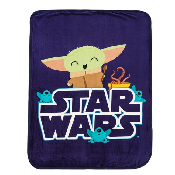 Mandalorian Snack Is The Way Silk Touch Sherpa Blanket, 40 x 50 inches