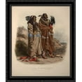 thumbnail image 1 of Mandan indians 28x34 Large Black Ornate Wood Framed Canvas Art by Karl Bodmer, 1 of 2
