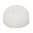 Mandana 3ft Faux Fur Round Bean Bag Chair, Cozy White Seating for Teens