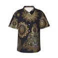 thumbnail image 1 of Mandaraji And Elephant Head Hawaiian Shirts For Men, Summer Short-Sleeve Relaxed-Fit Button-Down Shirts Large, 1 of 9