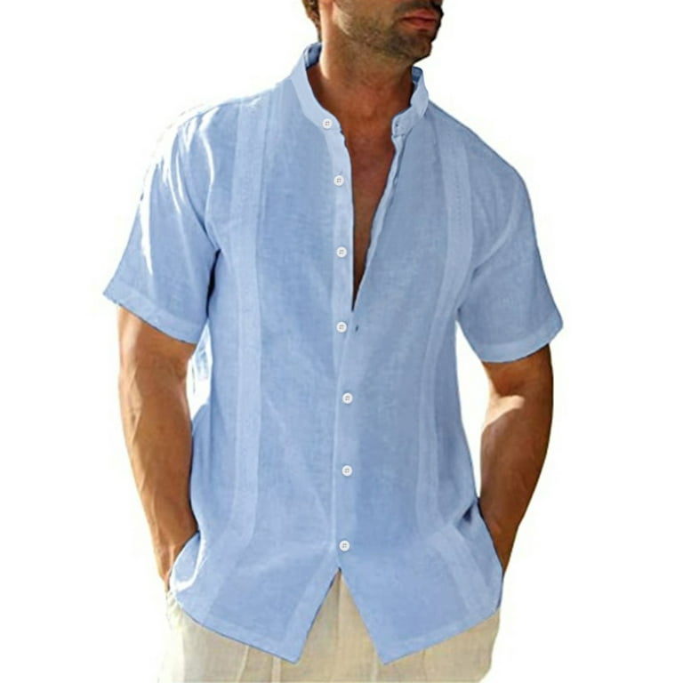 Mens casual summer button down shirts best sale