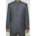 thumbnail image 1 of Mandarin Collar Suit Men Heather Charcoal 8 Button Alberto M782GA, 1 of 1