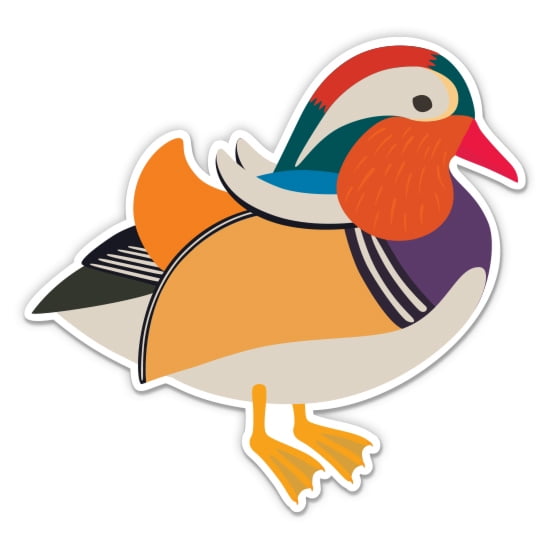 Mandarin Duck - 12" Vinyl Sticker Waterproof Decal