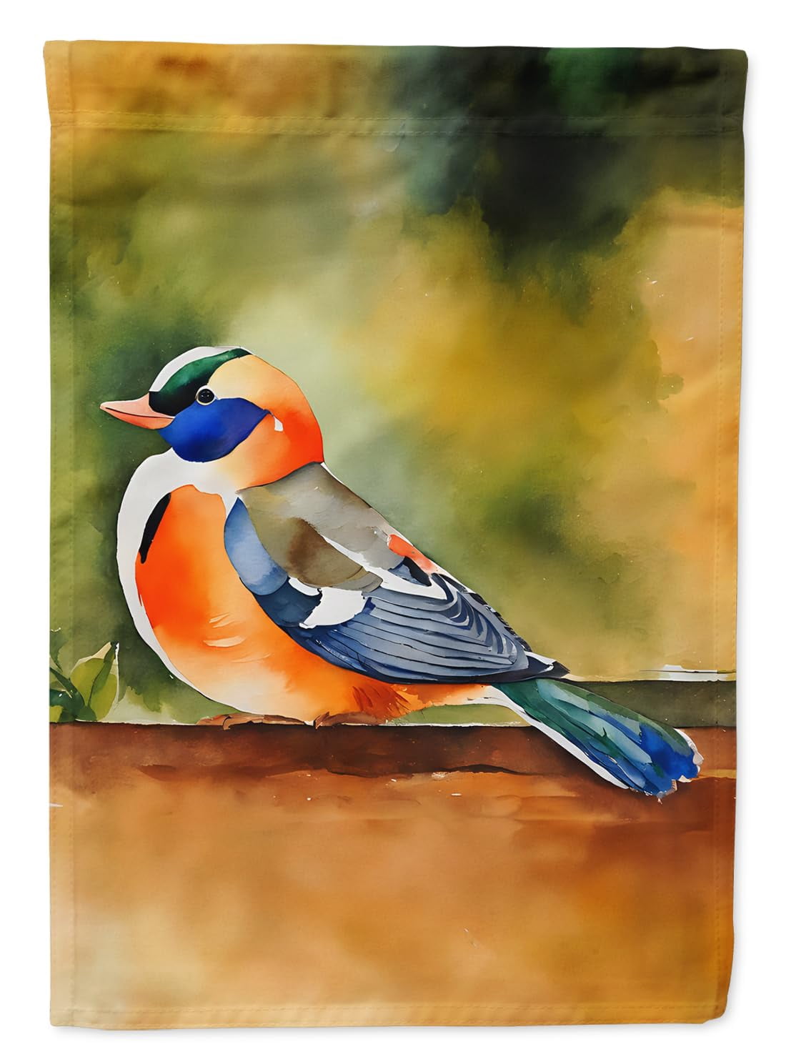 Caroline's Treasures Mandarin Duck House Flag Large Porch Sleeve Pole Decorative Outside Yard Banner Artwork Wall Hanging, Polyester, House Size, Multicolor
