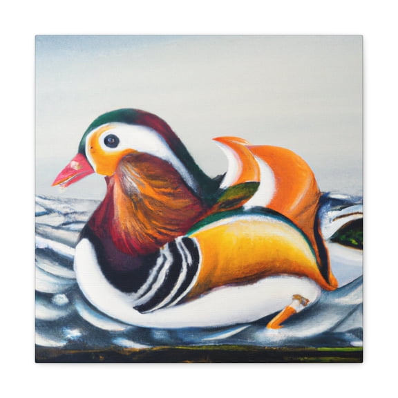 "Mandarin Duck Reflection" - Canvas