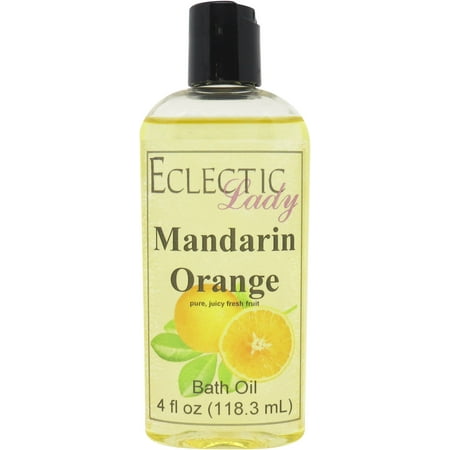 Mandarin Orange Bath Oil - Scented Body Oil - Relaxing & Moisturizing Bathing Oil - Fragrance Body Oil For Dry & Rough Sensitive Skin - 4 oz