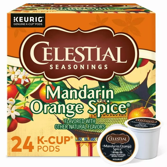 Mandarin Orange Spice Tea, Single-Serve K-Cup Pods, 24 Count
