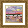 thumbnail image 1 of Mandell, Jonathan 20x20 Gold Ornate Wood Framed with Double Matting Museum Art Print Titled - Nantucket Beach at Dusk, 1 of 4