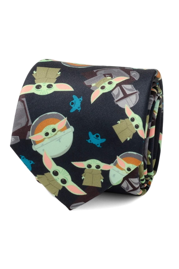 Mando Grogu Navy Men's Tie