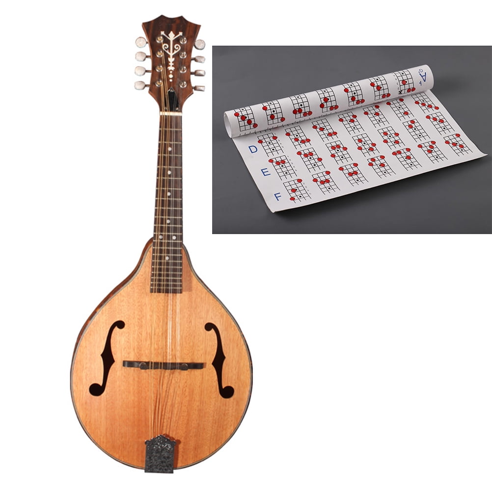 Mandolin Chord Chart 1pc Mandolin Chord Chart Coated Paper Fingering Diagram Chord Trainning