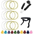 thumbnail image 1 of Mandolin Strings 3 Full Sets Stainless Steel Core Bronze Wound and 3 in 1 Restringing Tool, Capo, 10 Picks, 1 of 7
