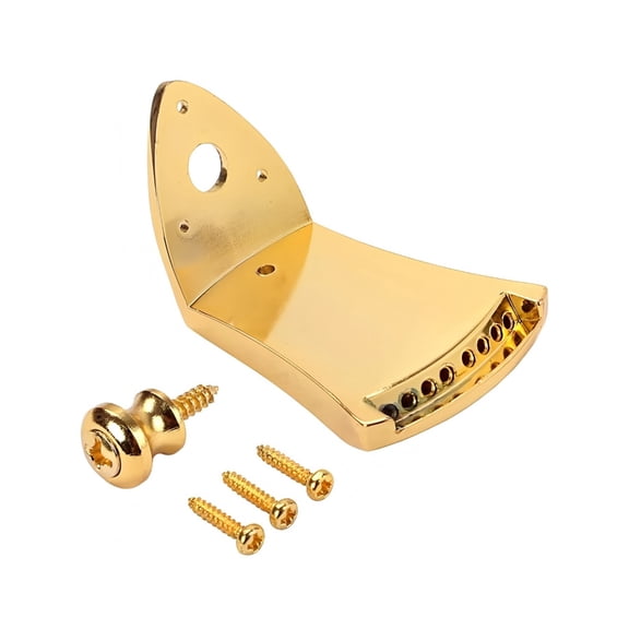 Mandolin Tailpiece Replacement Metal Triangular Mandolin Tailpiece with Mounting Screws for 8 String Arched Top Mandolin