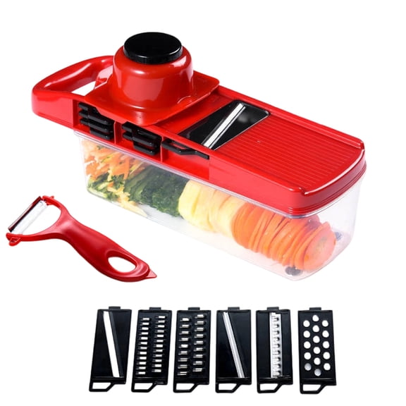 Mandoline Slicer 11 Piece Set with Storage Container for Home Kitchen Prep