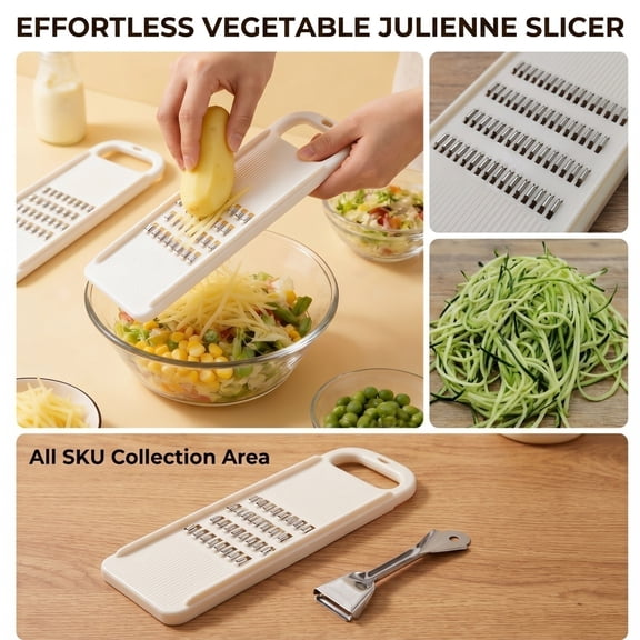 Mandoline Slicer for Kitchen, Mandoline Slicer, Cheese Grater Handheld, Slicer, 10X4 Inch Stainless Steel Produce Slicing Tool Ideal for Home Use to Shred and Cut Vegetables to