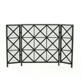 thumbnail image 1 of Mandralla 3 Panelled Iron Fireplace Screen, Black, 1 of 5