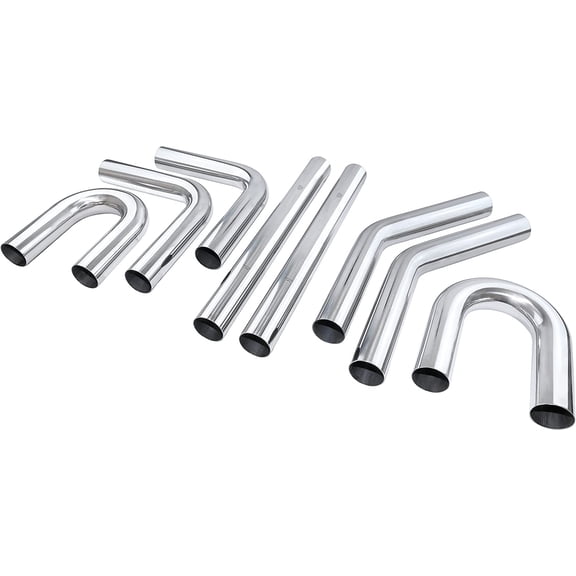 FORTLUFT  Mandrel Exhaust Bend Pipes & Straight Pipes Stainless Steel 8 Pcs 2.50''/63.5mm