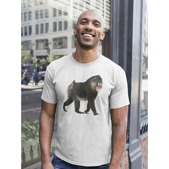 Mandrill Primate Of The Wild T-Shirt Men -Image by Shutterstock, Male XX-Large