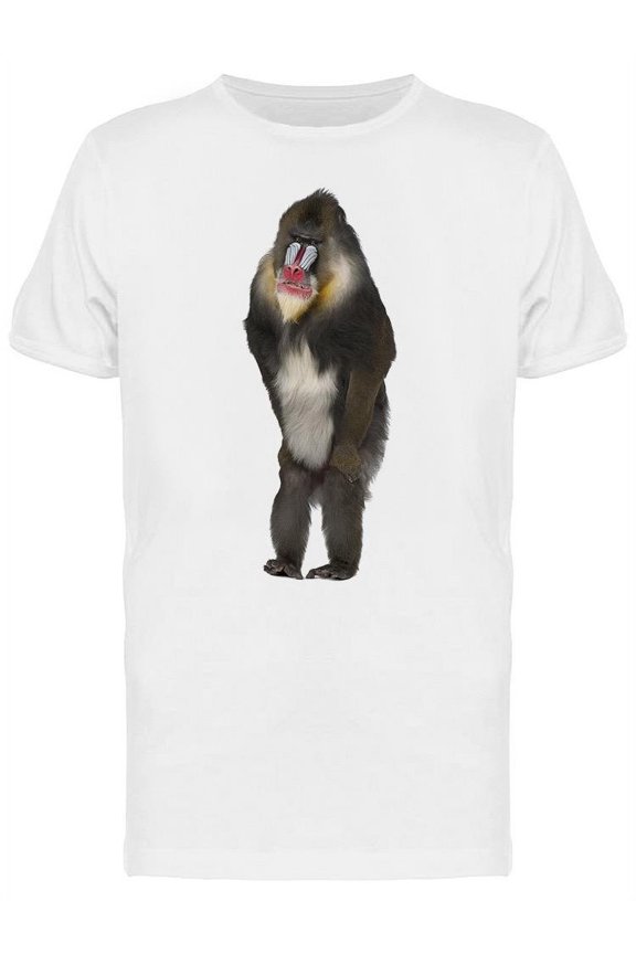 Mandrill Standing T-Shirt Men -Image by Shutterstock, Male Medium