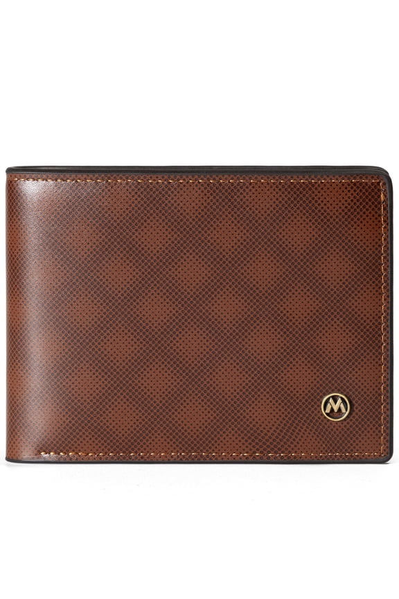 Blocking Men's Bifold Leather Wallet Zipper Coin Pocket Anti-Theft Foldable Wallet for Daily Use