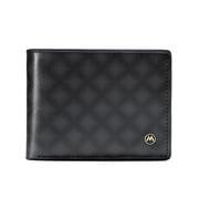 Men's Bifold Leather Wallet Zipper Coin Pocket Anti-Theft Foldable Wallet for Daily Use