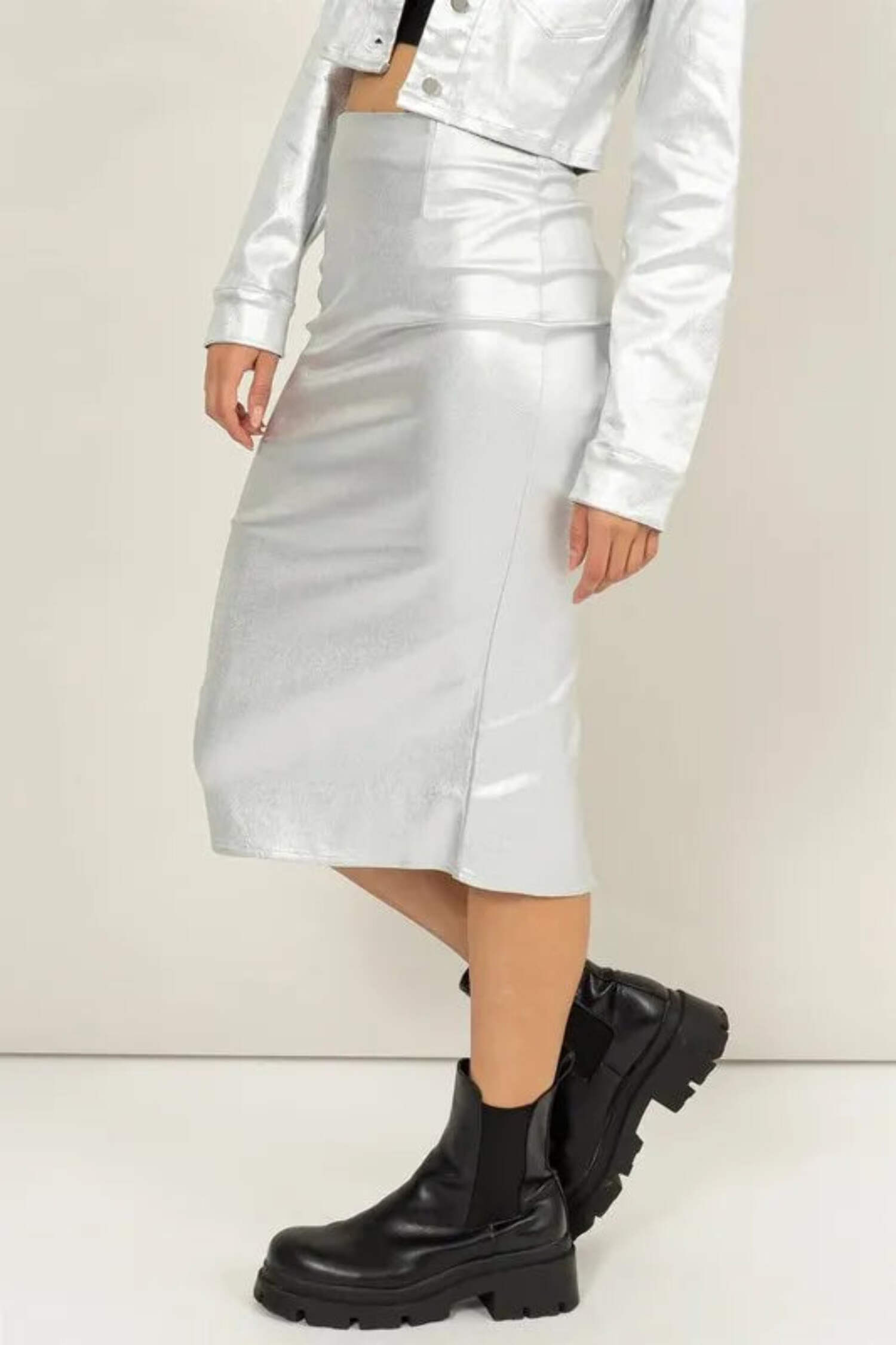HYFVE Shimmer Midi Skirt - Walmart.com