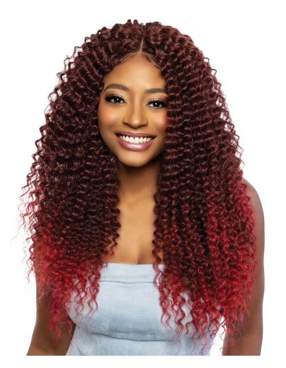 Mane Concept Brown Sugar Human Hair Blend 4" Deep Part HD Clear Lace Wig - BSHC294 BUTTERFLY (1)