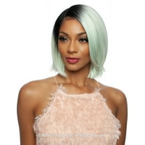 Mane Concept Brown Sugar Human Hair Blend HD Lace Front Wig - BSHC232 ORLENA (SR1B/MINTGREEN)