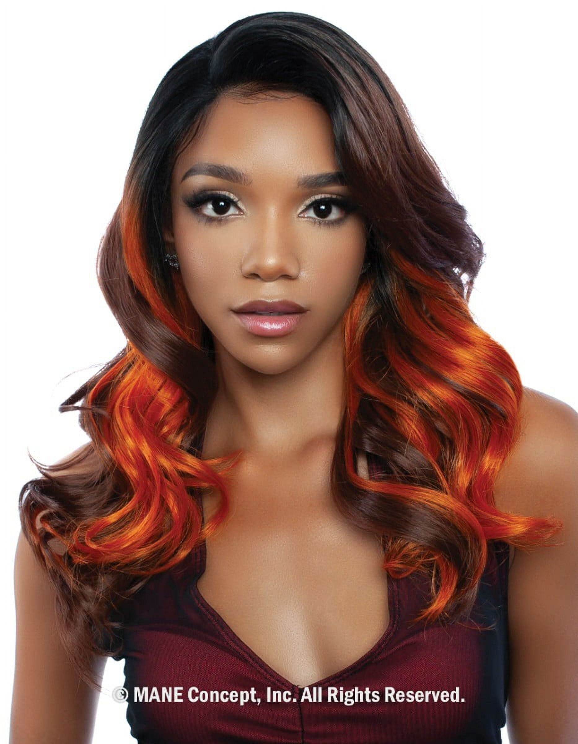 - Human hair blend dark brown wig lace front human wig - 24 main image 3