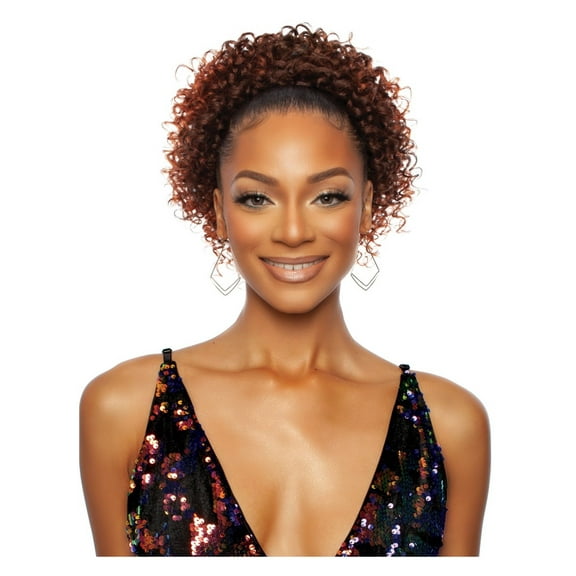Mane Concept Brown Sugar Human Hair Mix Wrap&Tie Ponytail - BSWNT13 RINGLET CURL 10" (OMCOPPER)