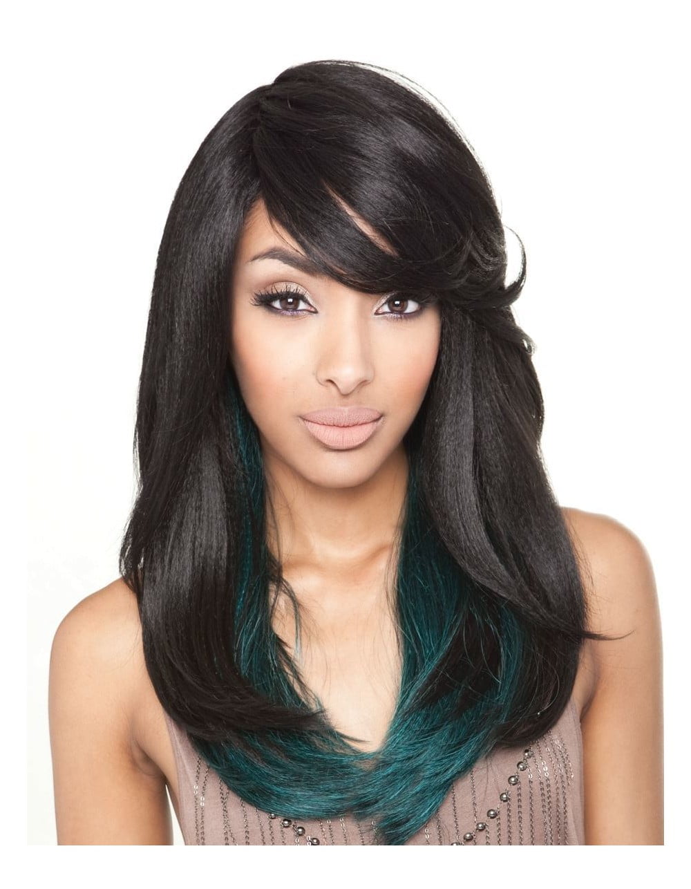 Mane Concept Brown Sugar Human Hair Style Mix Full Wig - BS110 (F1B/30)