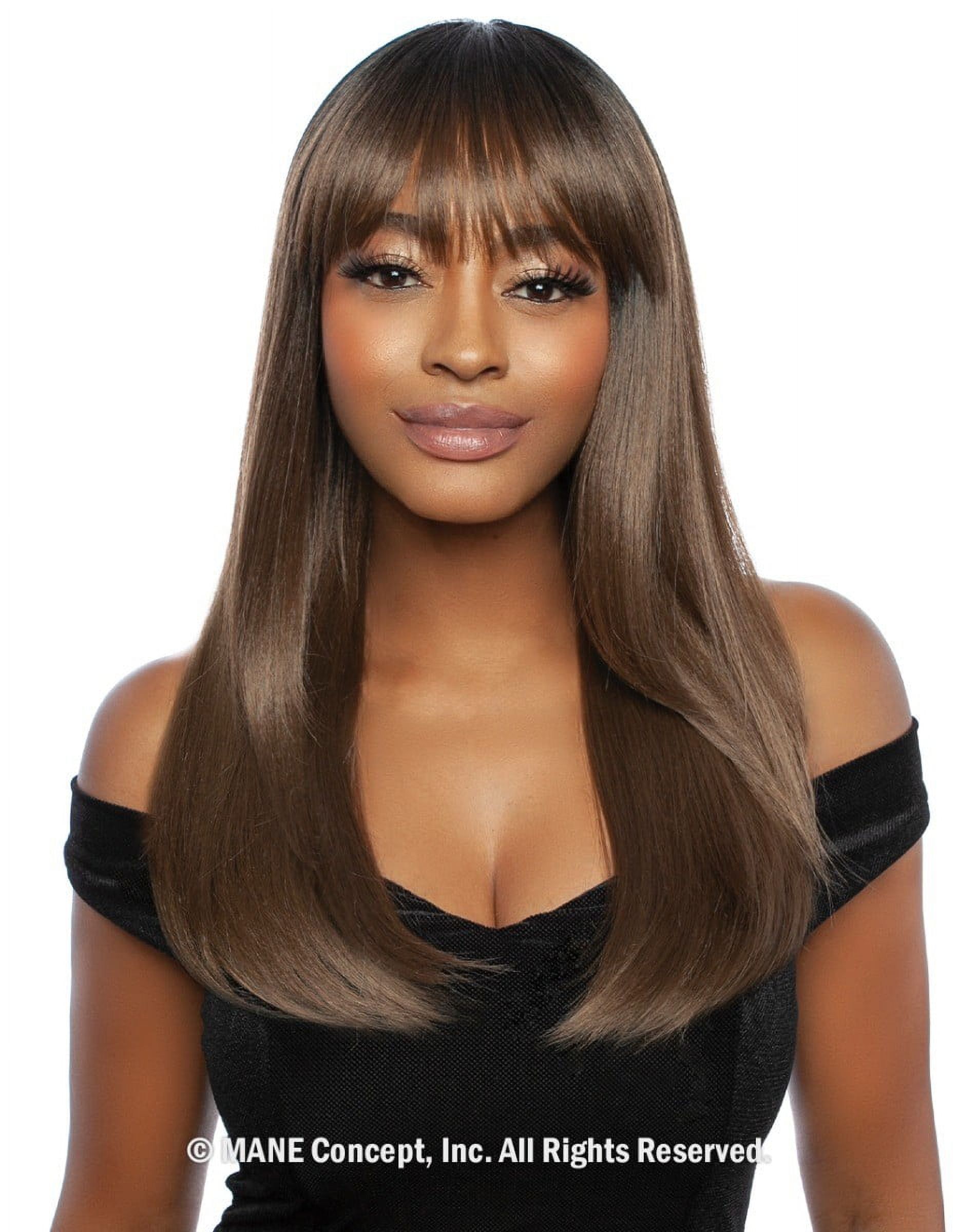 Mane Concept Melanin Queen Human Hair Blend Wig - ML105 ASHER (F1B/30)