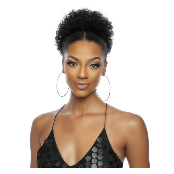 Mane Concept Pristine Queen 100% Human Hair Drawstring Ponytail - PQWNT03 AFRO PUFF LARGE (2)