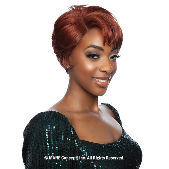 Mane Concept Red Carpet Synthetic Deep Part HD Lace Front Wig Short Wave Pixie - RCMS251 NAIDA (CINNAMON)
