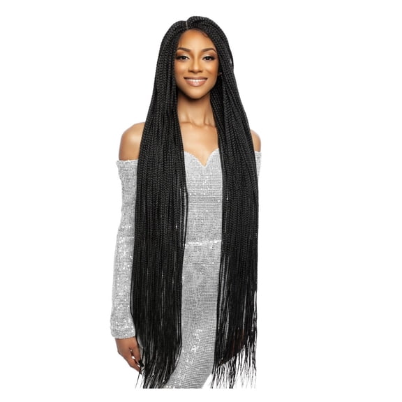 Mane Concept Red Carpet Synthetic Lace Wig - RCHB203 4x4 FREE PART BOX BRAID 46" (T1B/30)