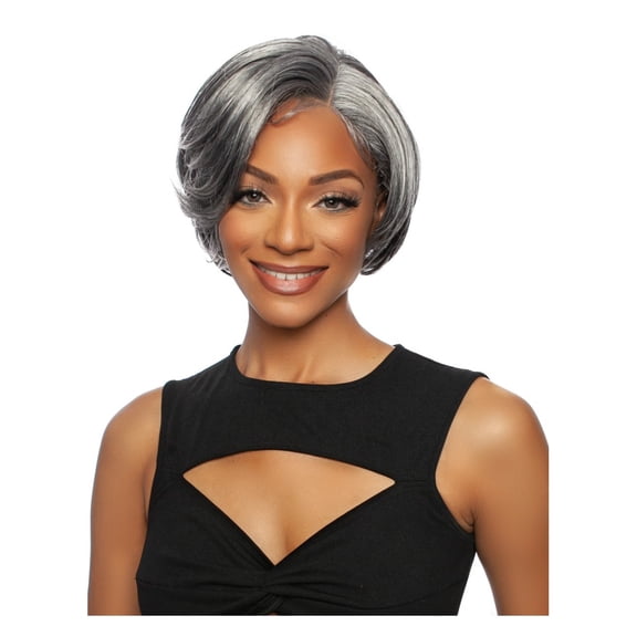 Mane Concept Red Carpet Synthetic Layered Bob Deep Part HD Lace Front Wig - RCMS281 LENTI (1B)