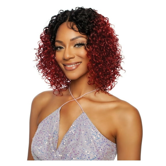 Mane Concept Red Carpet Synthetic Loose Curl Deep Part HD Lace Front Wig - RCMS285 STAR (SR1B/MAROON)