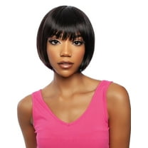 Mane Concept Trill 13A Unprocessed 100% Human Hair Full Wig - TR1331 STRAIGHT WITH BANG 8" (NATURAL)