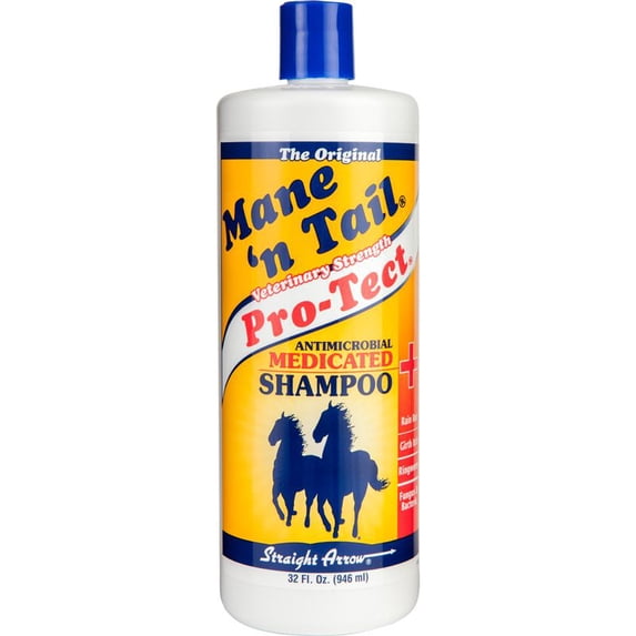 Mane 'n Tail Pro-Tect Veterinary Strength Medicated Shampoo 32 oz – Antimicrobial Formula for Skin Treatment & Prevention, pH Balanced for Clean, Conditioned Coat