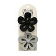 thumbnail image 1 of Mane Trend Gray and Black Flower Claw Clips, 2 Pack, 1 of 5