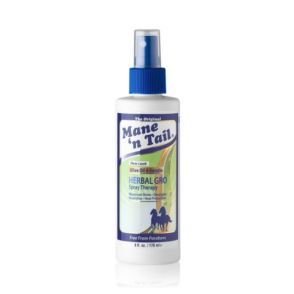 Mane 'n Tail Herbal Gro Hair Therapy Spray 6 oz Leave-In Conditioning Spray with Natural Herbs & Olive Oil to Nourish, Strengthen & Fortify Hair