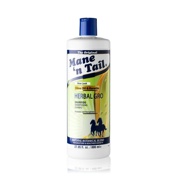 Mane 'n Tail Herbal Gro Shampoo (27.05 oz) – Olive Oil Infused for Stronger, Healthier-Looking Hair with Micro-Enriched Protein