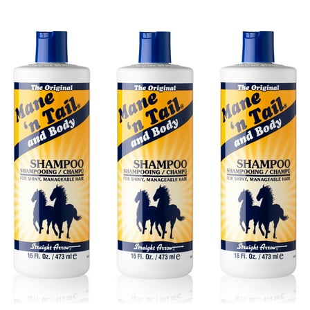Mane 'n Tail Original Formula Shampoo (3-Pack, 16 oz Each) – For Thicker, Fuller, Stronger Hair (For People & Pets)