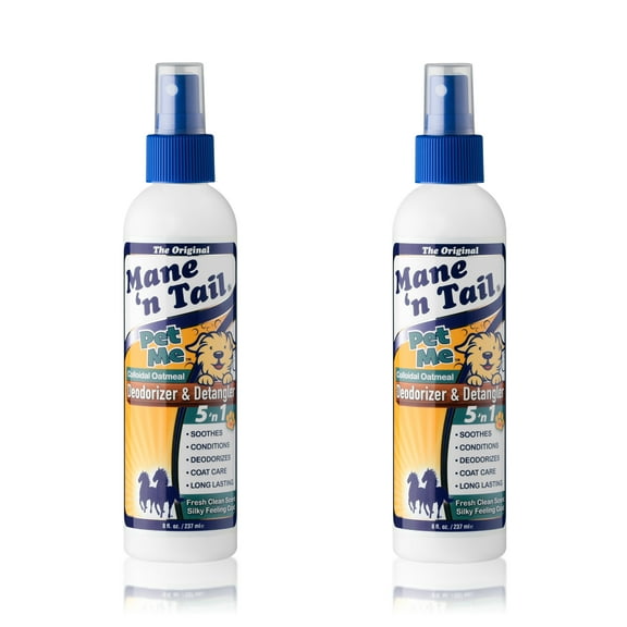 Mane 'n Tail Pet Me Deodorizer & Detangler with real Colloidal Oatmeal, Aloe Vera and Spirulina (2 Pack)