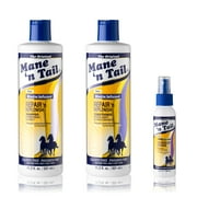 Mane  n Tail Repair  n Replenish Sulfate-Free Shampoo & Conditioner 11.2 oz Each with Extreme Detangler 3.4 oz   Gentle Cleansing, Nourishing & Curl Defining System for Curly & Natural Hair