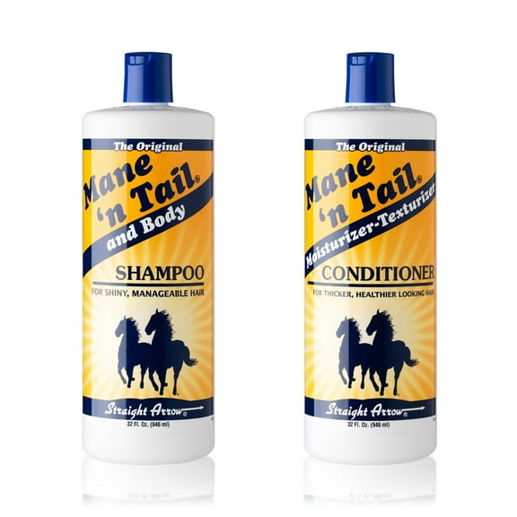 Mane 'n Tail Shampoo & Conditioner Combo (32 oz Each) Strengthens, Rejuvenates & Repairs Hair for Fuller, Healthier-Looking Locks