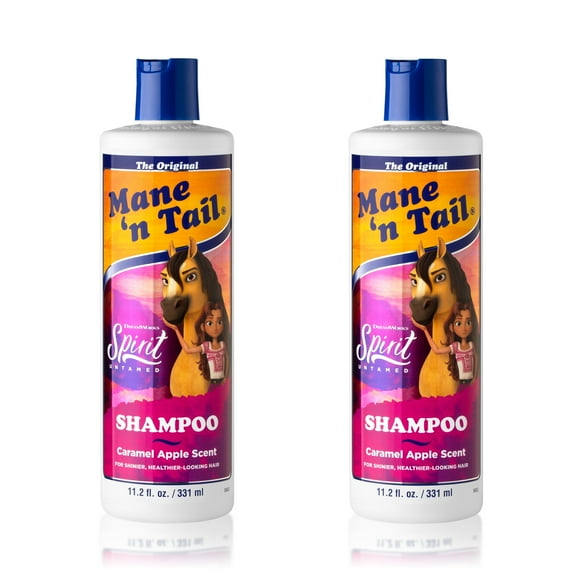 Mane 'n Tail: Spirit Untamed Shampoo (2 Pack) Caramel Apple Scent Easy Rinse Shampoo + Body Wash Gentle, Mild For Everyday Use (11.2 Oz Each)