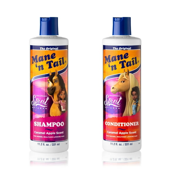 Mane 'n Tail: Spirit Untamed Shampoo & Conditioner Set Caramel Apple Scented Everyday Gentle Coconut Oil Formula (11.02 Oz)