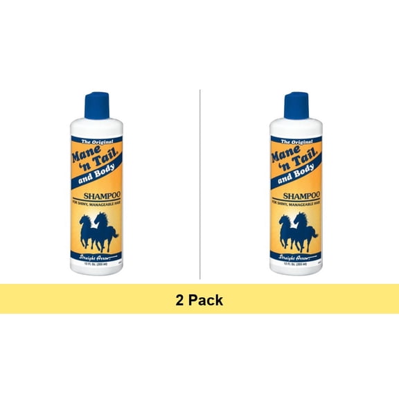 Mane 'n Tail and Body Original Formula Shampoo 12 oz - High Lather Moisturizing Cleanser - 2 Pack