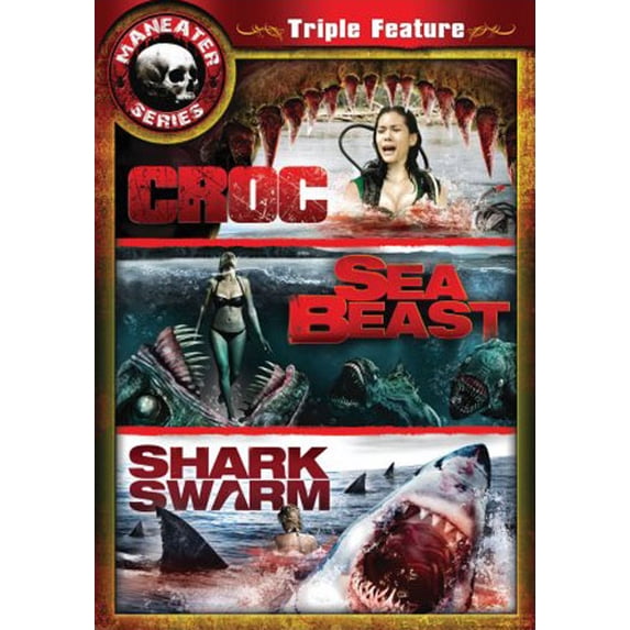 Pre-Owned Maneater Series: Croc / Sea Beast / Shark Swarm (Widescreen)