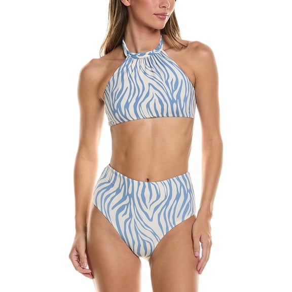 Manebà womens Manebi 2pc Braided Halter Neck Bikini Set, 2, Purple